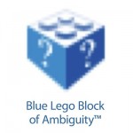 Blue lego block of ambiguity